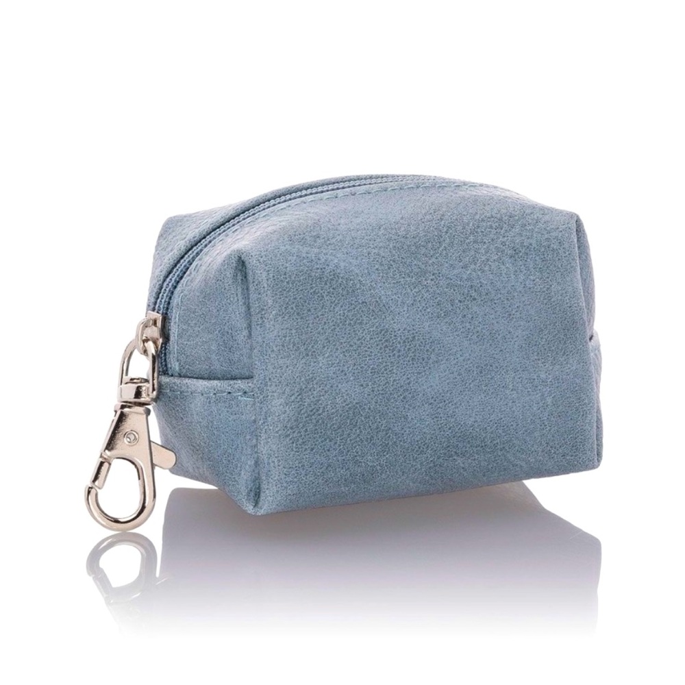 Blue Beauty Pebble Petite Pouf pouch